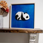 finished panda wall art